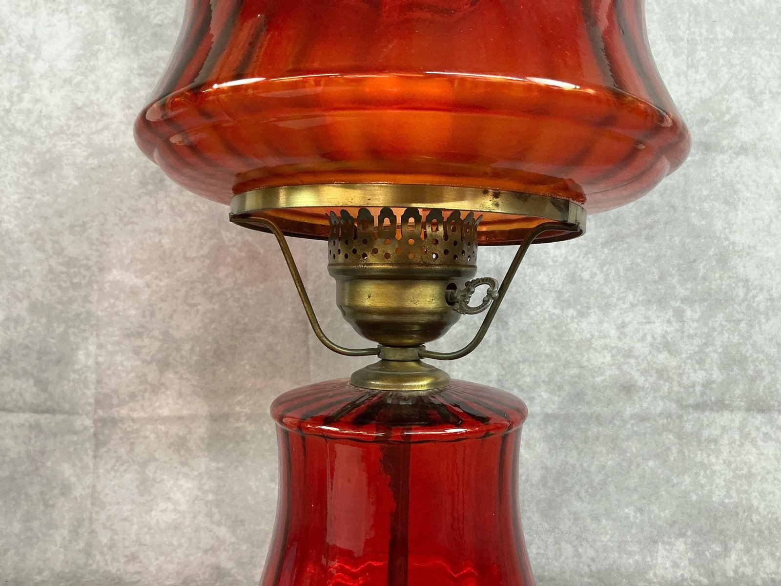 Ruby Red Double Globe Lamp - 5