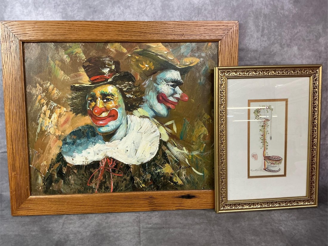 Clowns & Floral Commode Pictures (1 of 8)