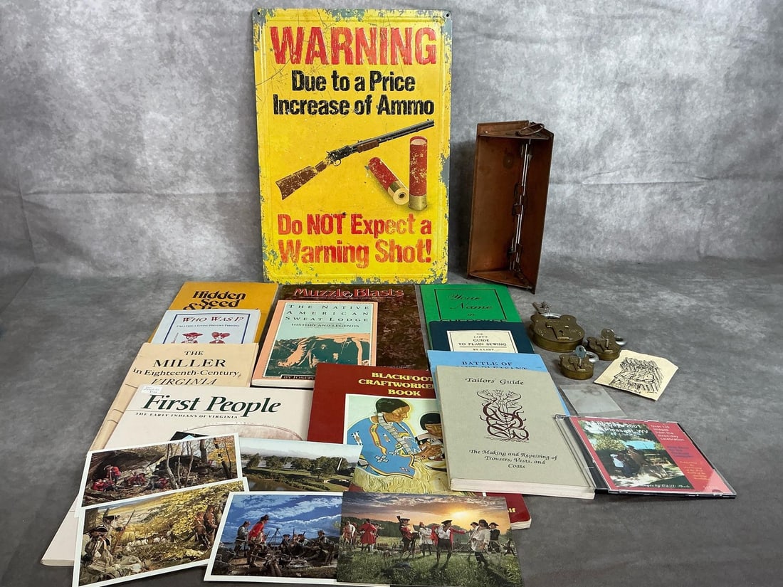Metal Sign, Native American & Colonial Books, & More (1 of 10)