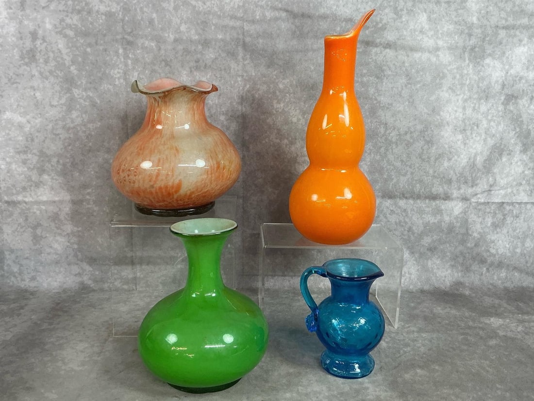 Colorful Blown Glass Vases (1 of 6)