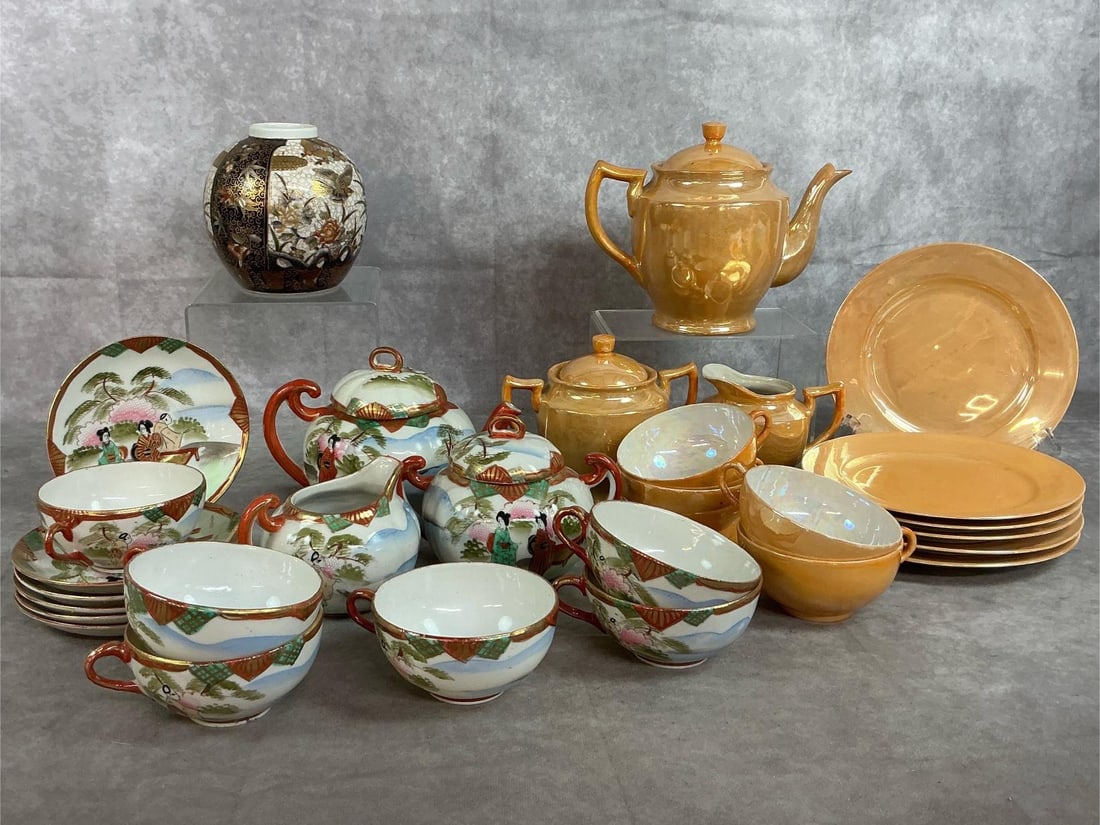 Japanese Tea Sets & Satsuma Vase (1 of 10)