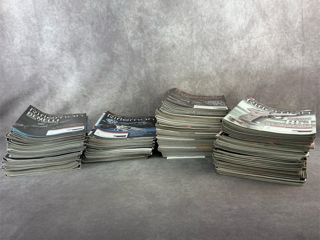 American Rifleman Collection: Large lot of NRA American Rifleman magazines dating from 2013 to 2026. All in good condition. Each measures 7.5 inches wide x 10.25 inches tall.