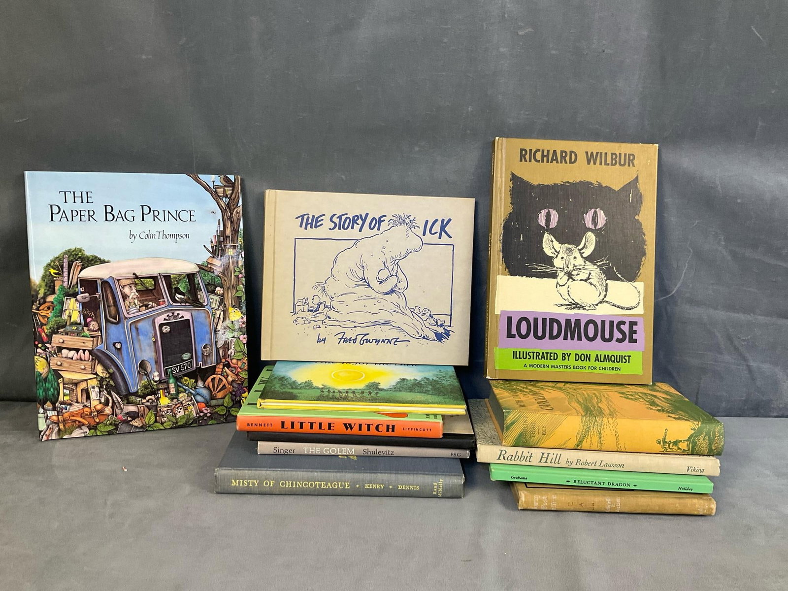 Children's Books: Lot of twelve mostly 1960's vintage collectible children's books. Including; “The Story of Ick” by Fred Gwynne (Gwynne played Hermann Munster in the T.V. series “The Munsters”) first