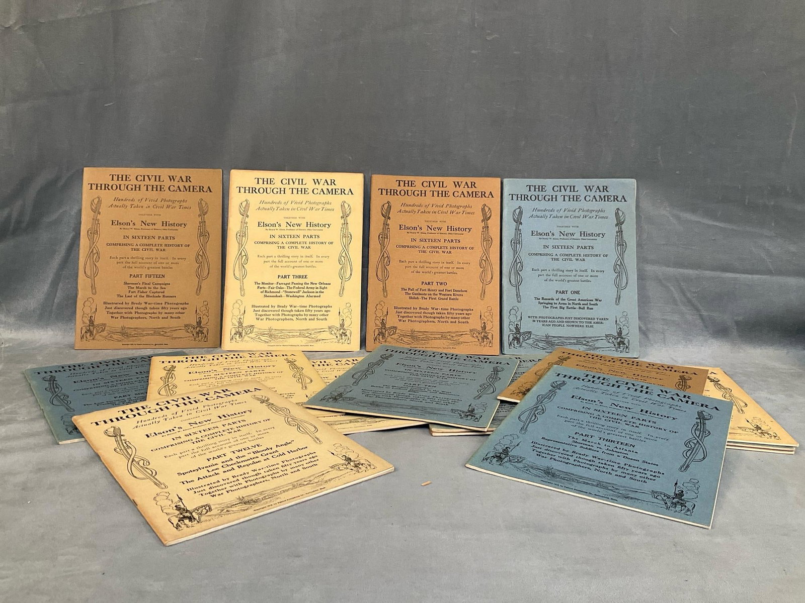 Civil War Paperback Set: 1912 Sixteen volume set "The Civil War Through The Camera"" with photographs and essays "compromising a complete history of the civil war ". Good condition. Measures 7.75 inches wide x 10.75 inches