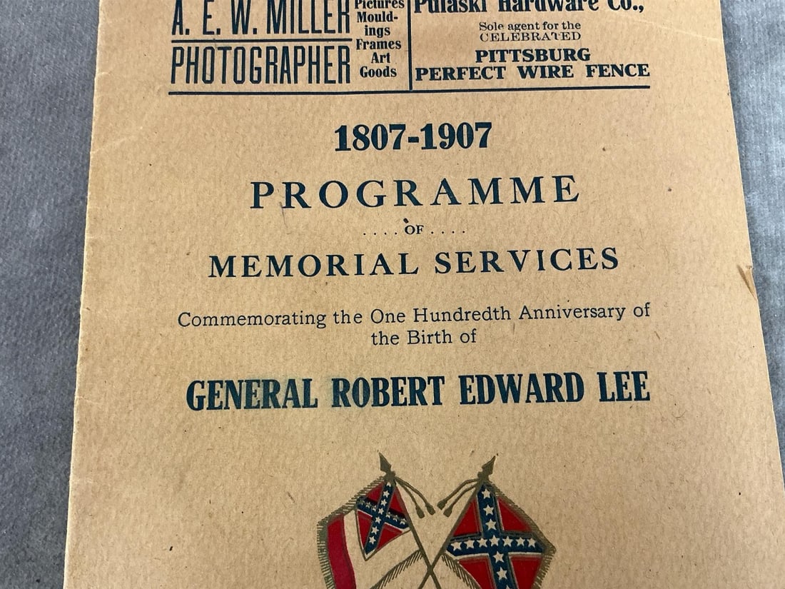 Program Honoring Robert E Lee in Pulaski VA - 2