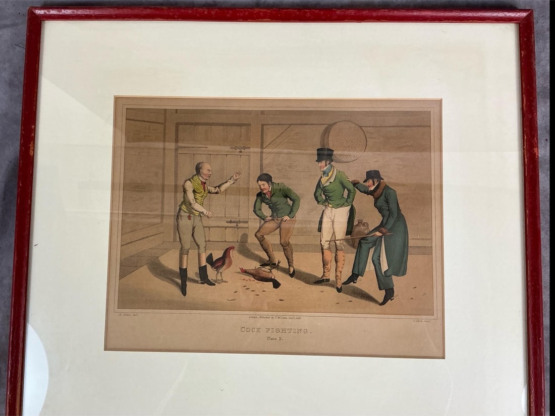 Cock Fighting Lithographs - 2