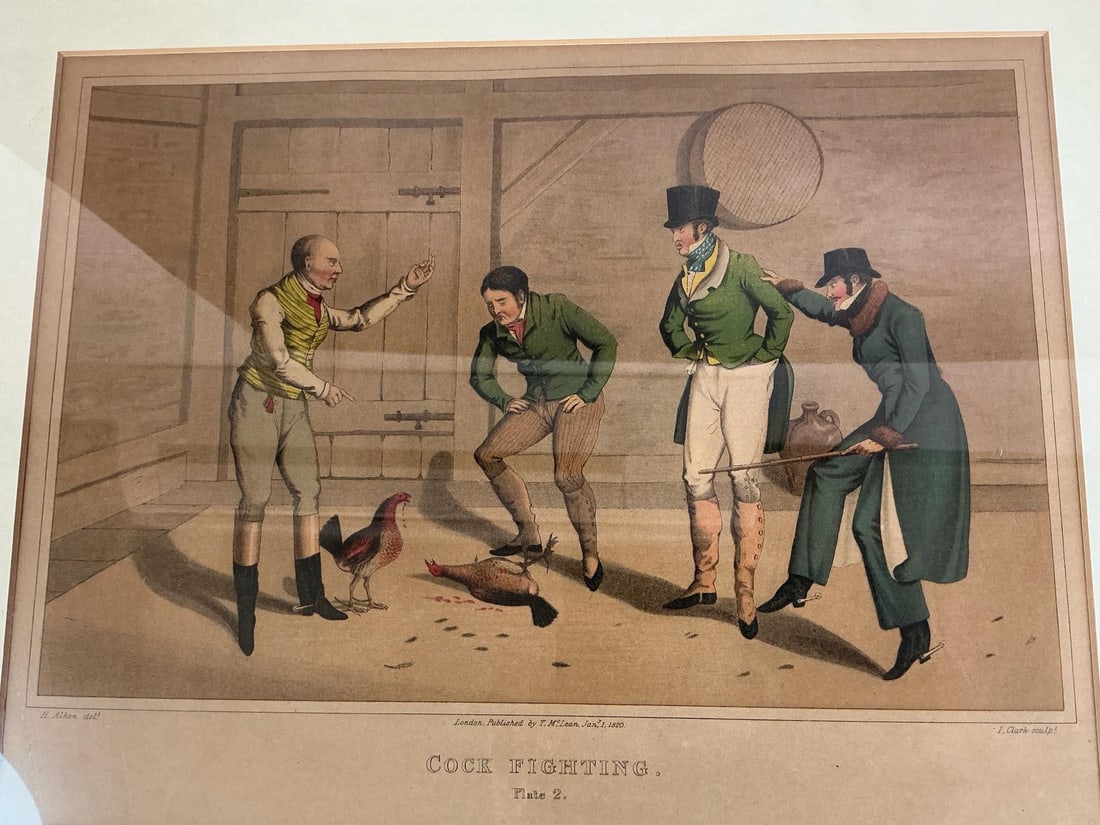 Cock Fighting Lithographs - 3