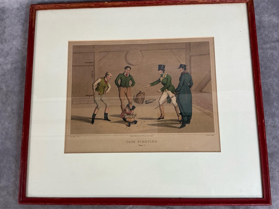 Cock Fighting Lithographs - 4