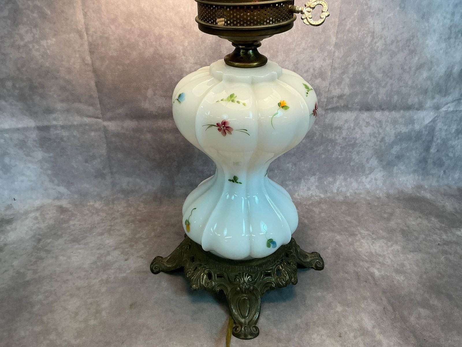 Milk Glass Table Lamp - 2