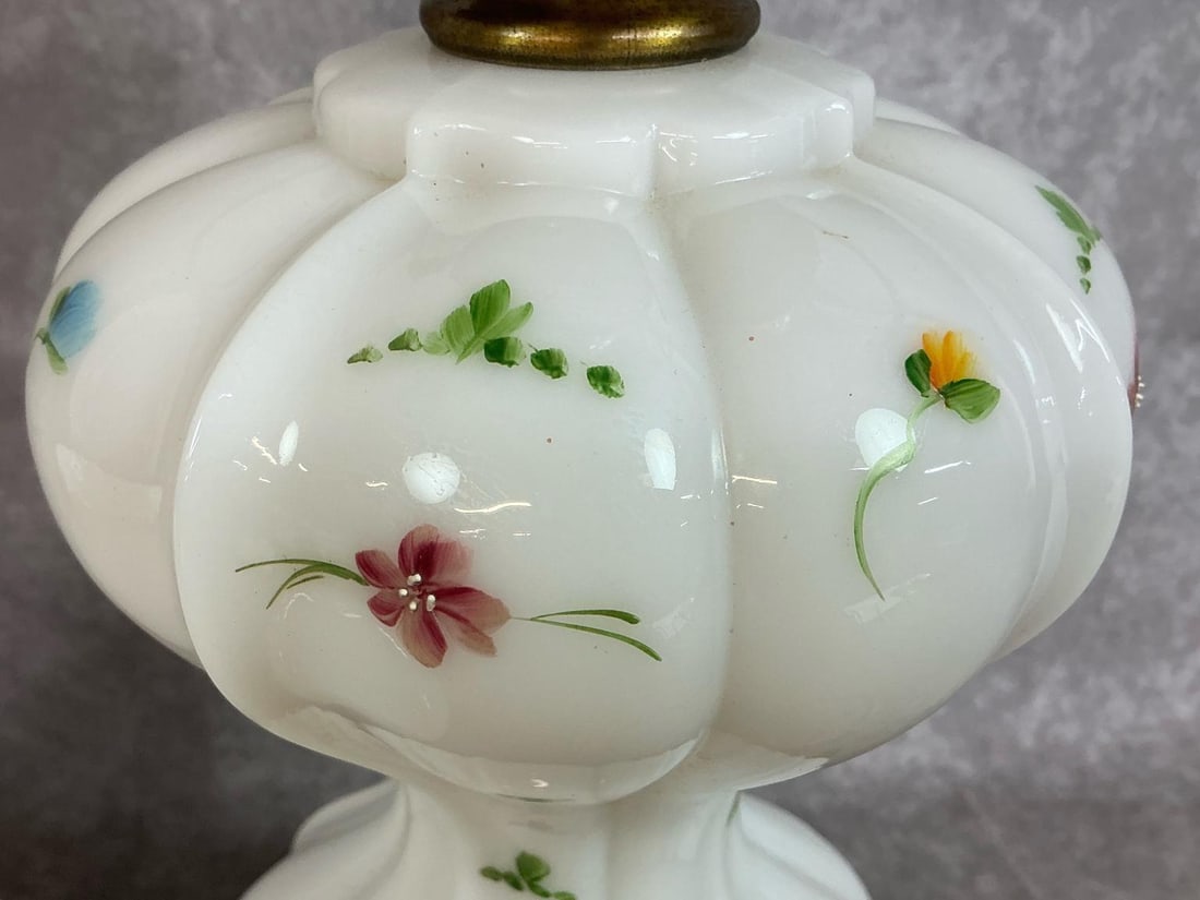 Milk Glass Table Lamp - 5