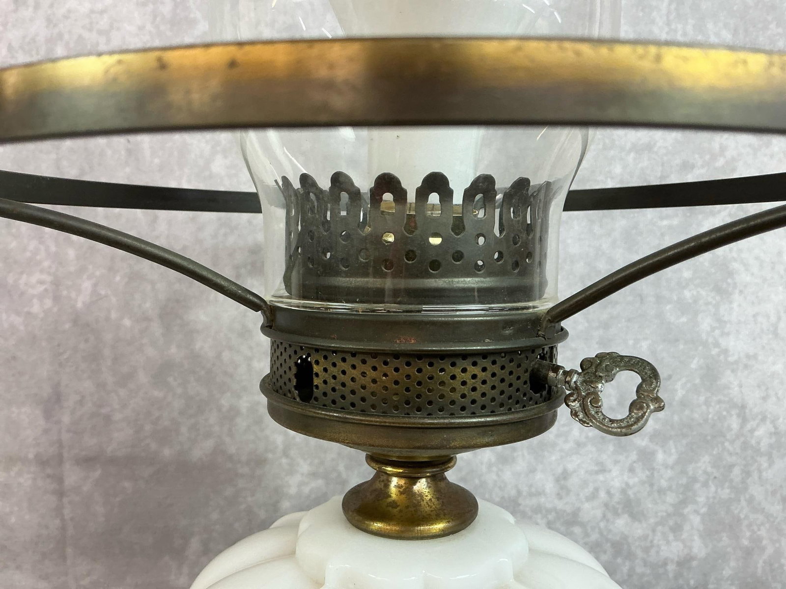 Milk Glass Table Lamp - 6