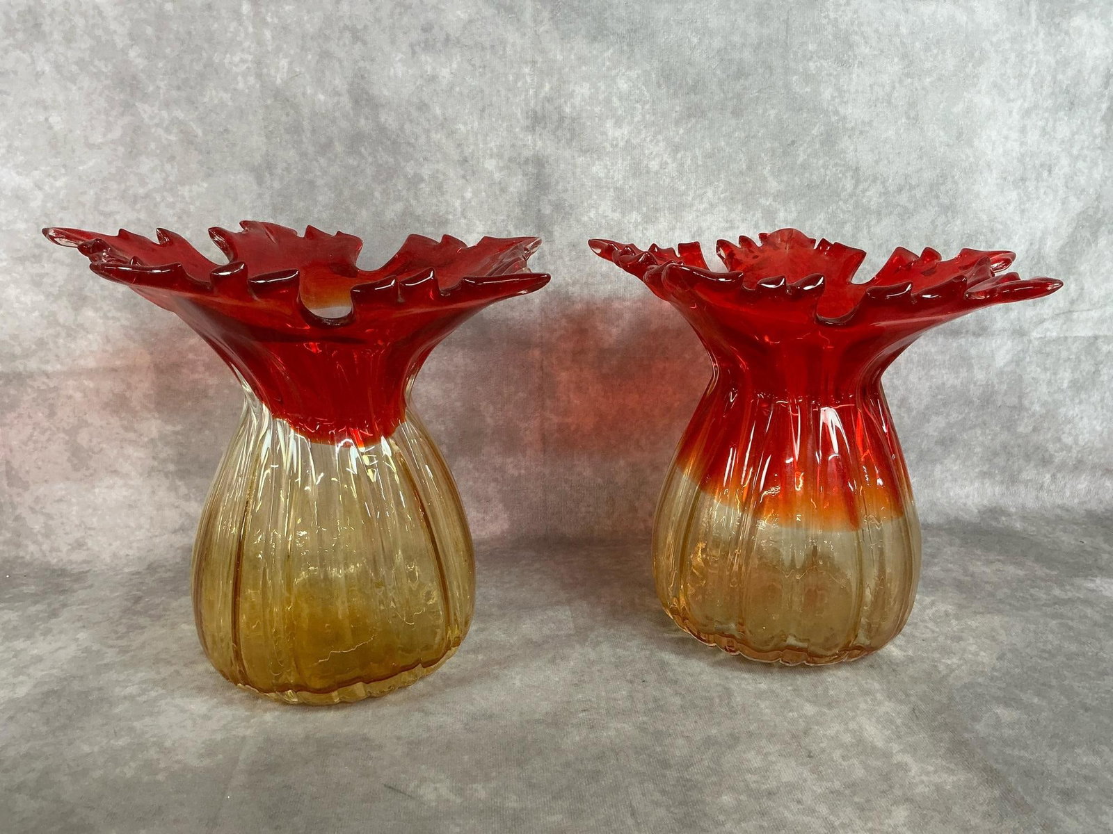 Murano Flame Art Vases (1 of 4)