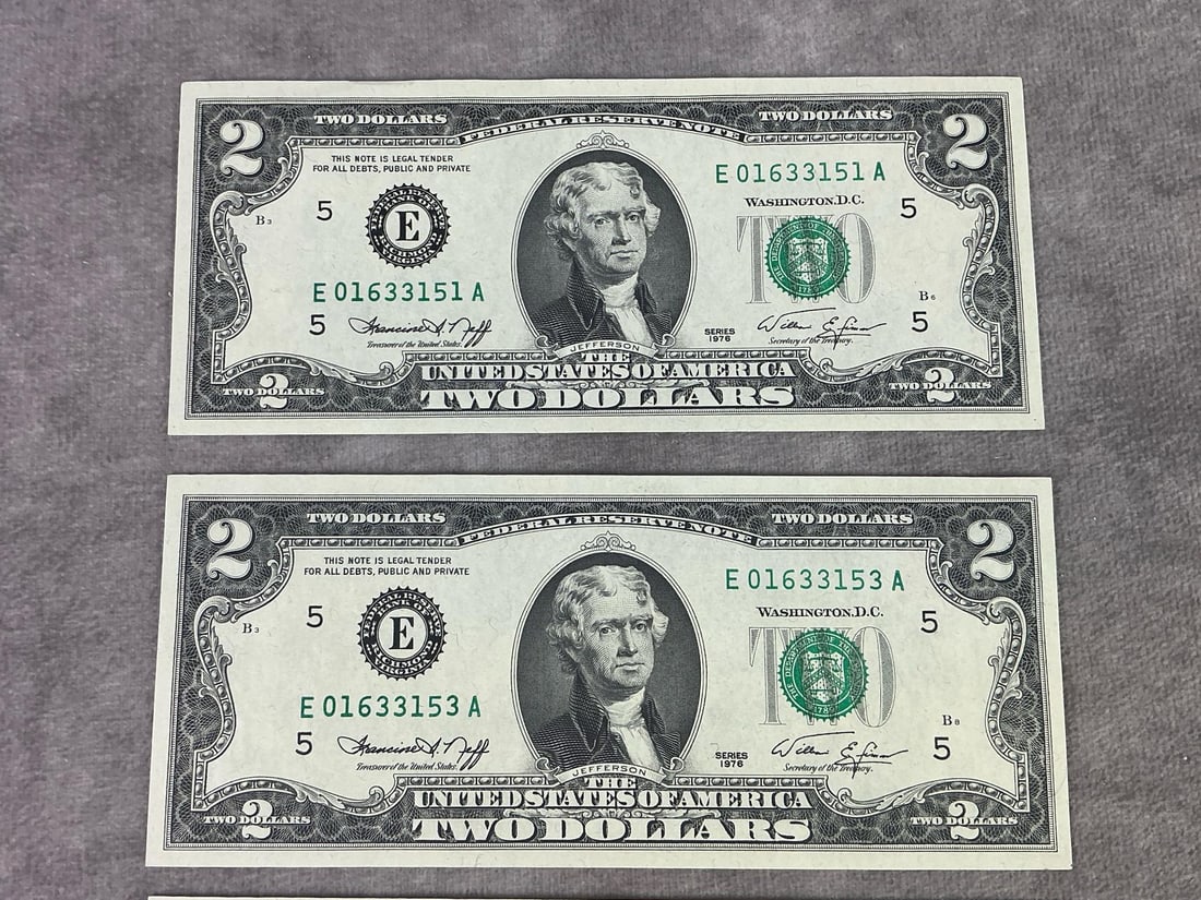 Jefferson Two Dollar Bills - 2