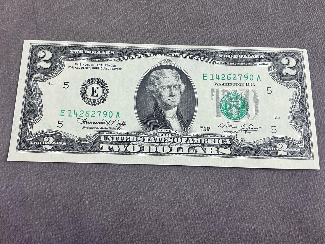 Jefferson Two Dollar Bills - 7