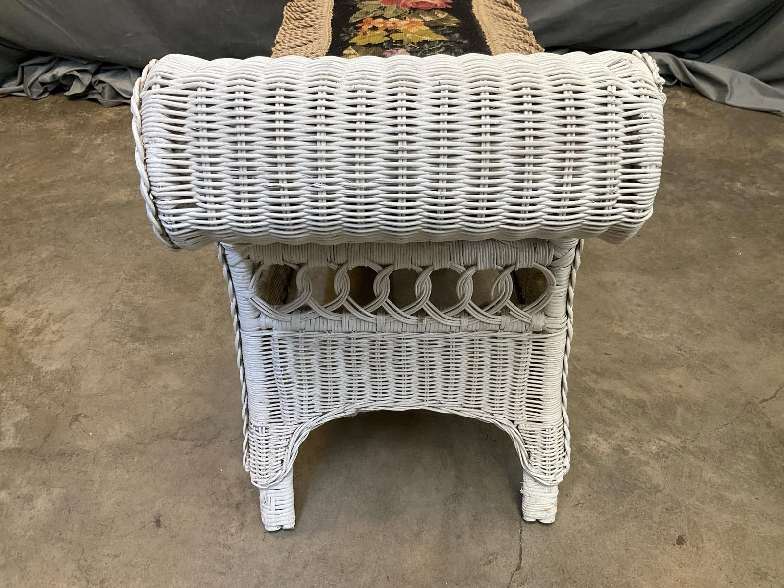 Wicker Upholstered Bench - 4