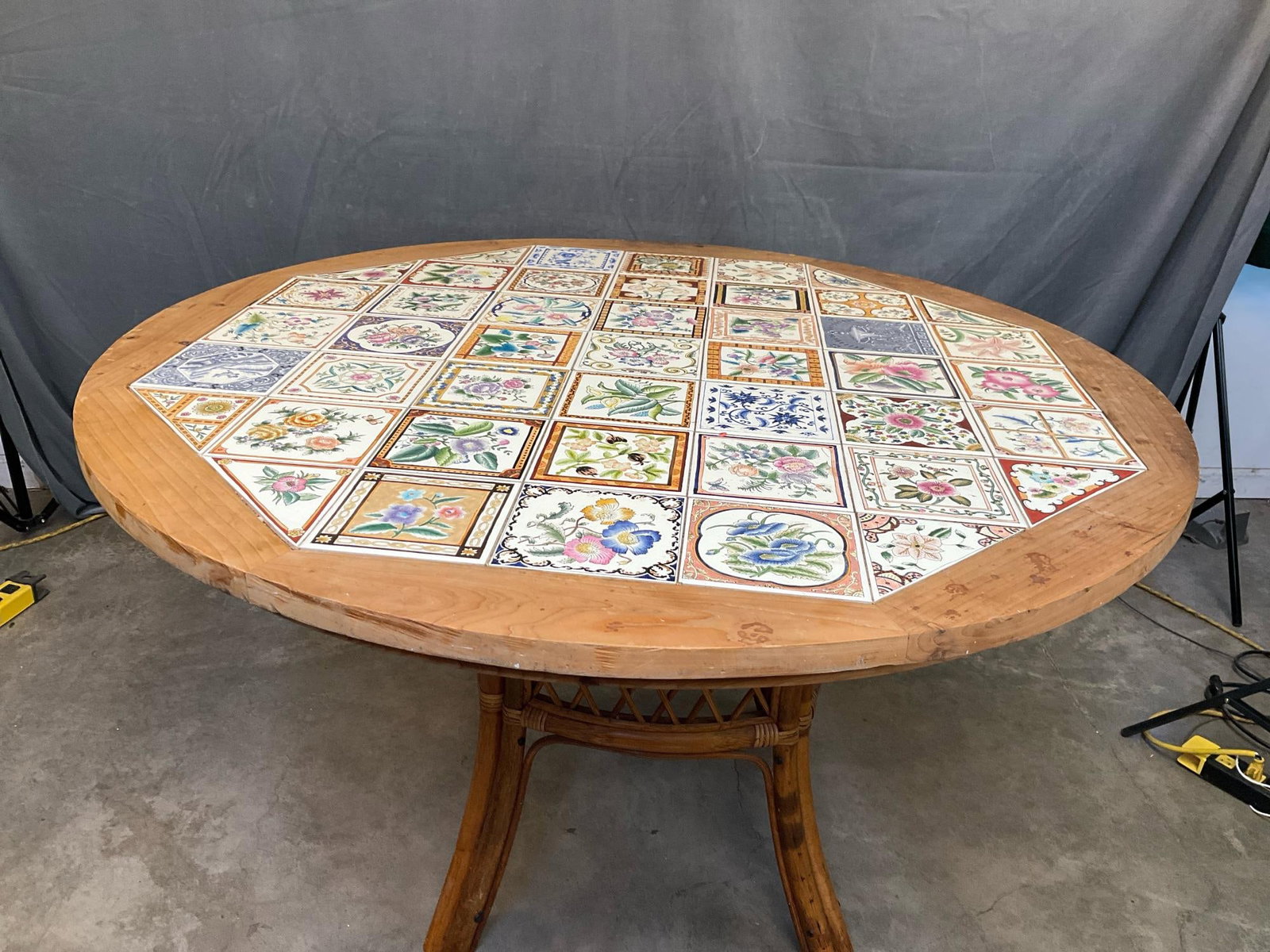 Tiled Wicker Table - 10