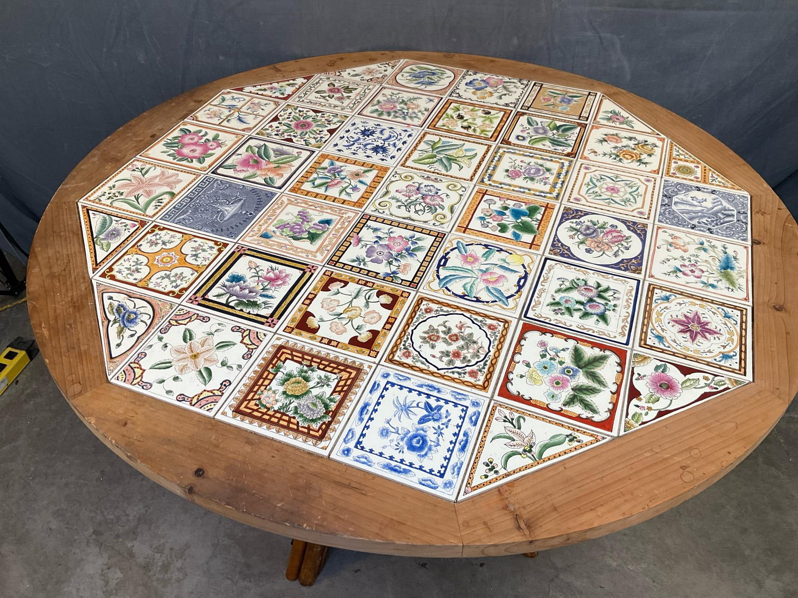 Tiled Wicker Table - 4