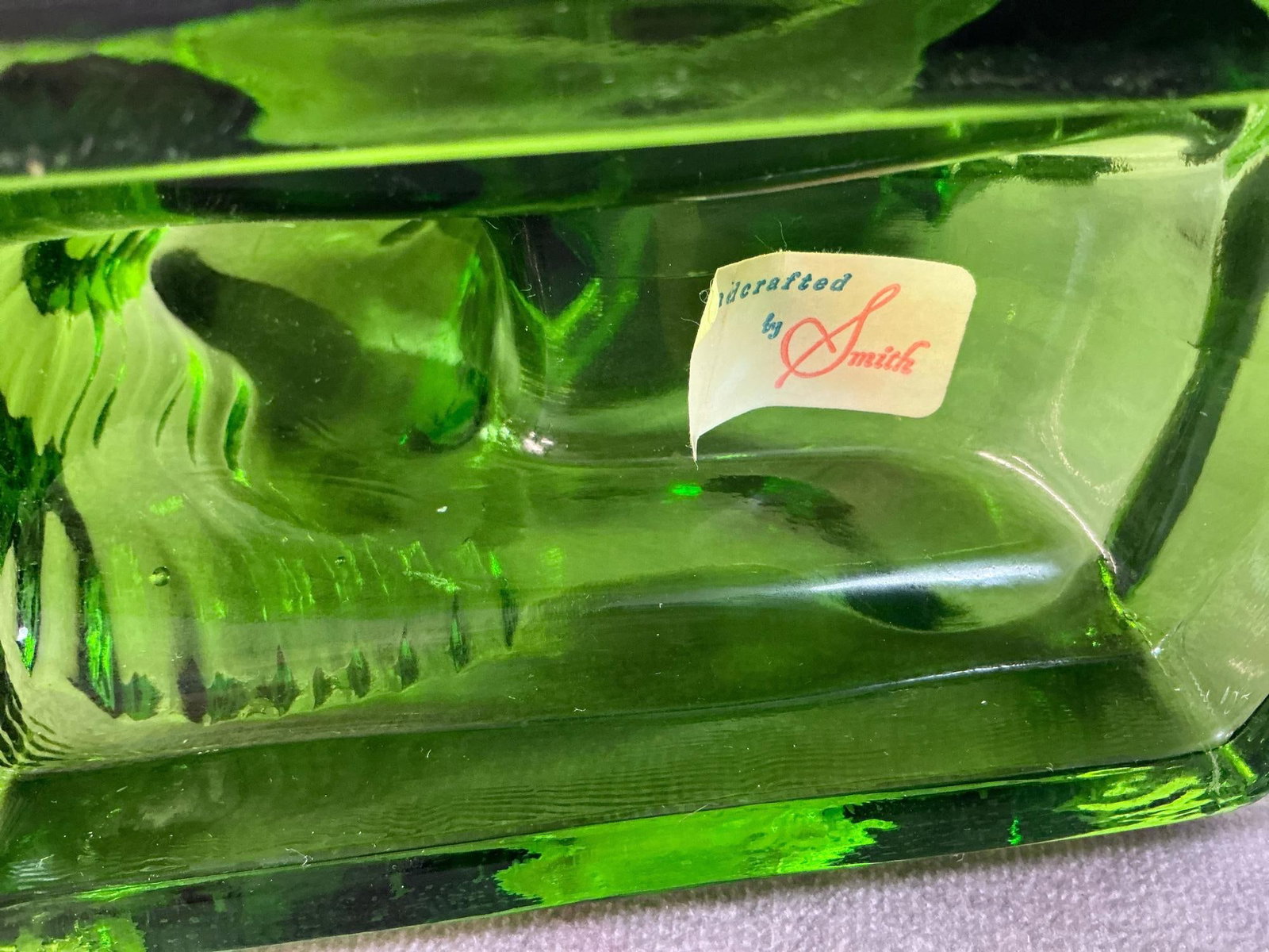 L E Smith Green Glass Horses - 4