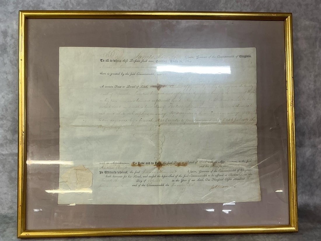 James Monroe Signed Document (1 of 6)