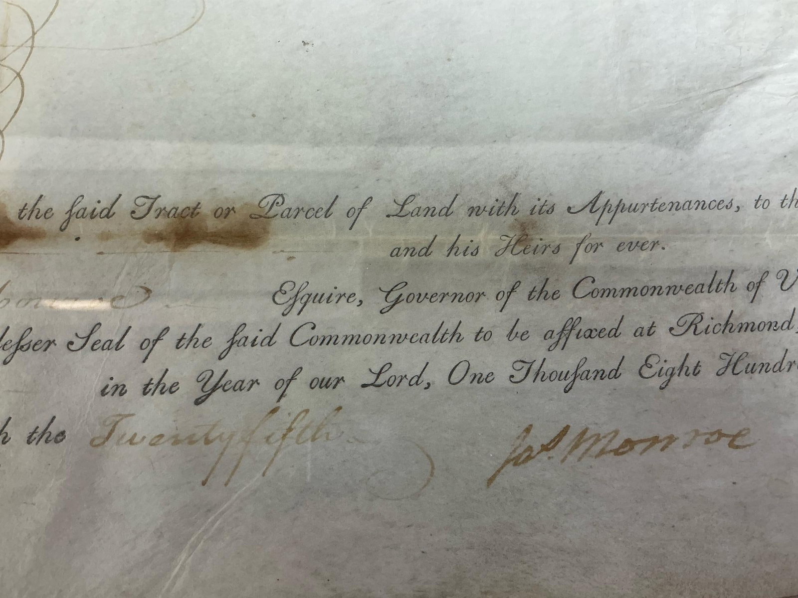 James Monroe Signed Document - 3