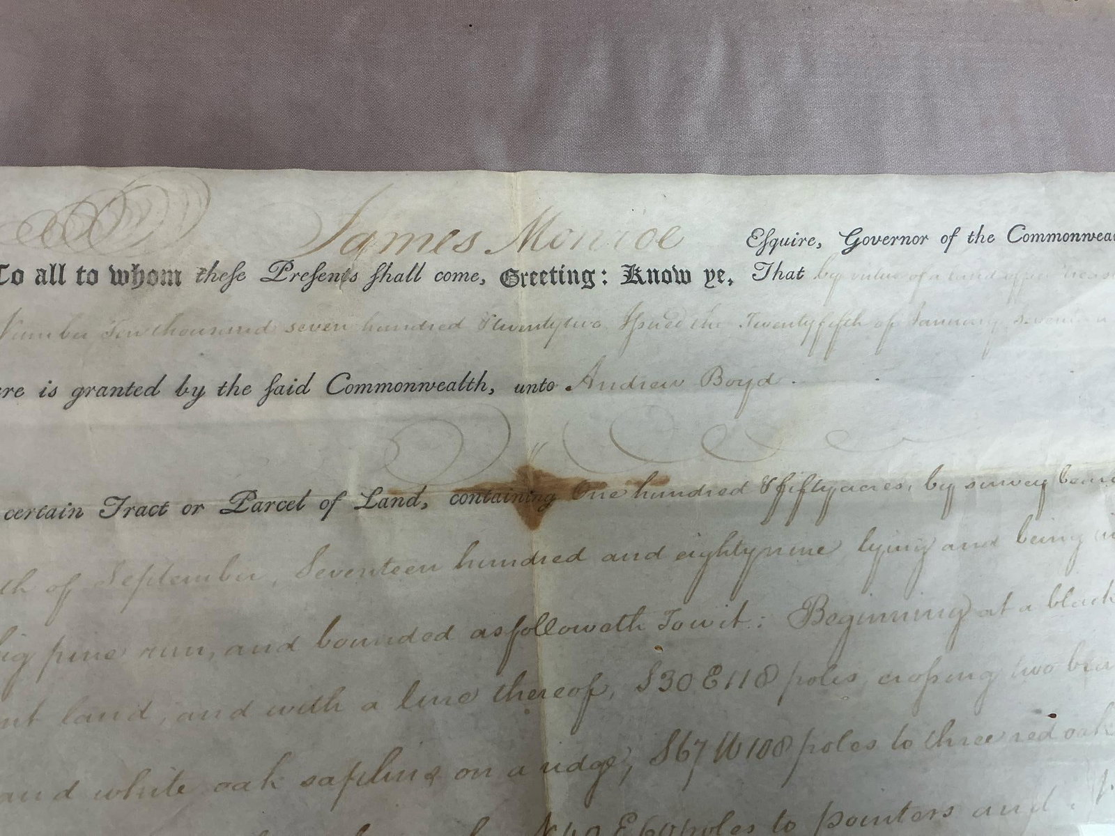 James Monroe Signed Document - 4