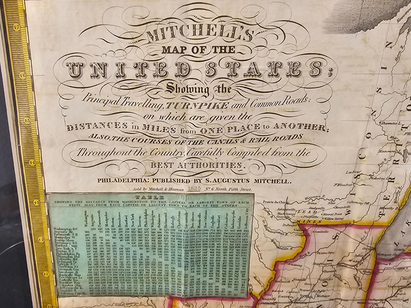 1835 Mitchell's United States Map - 2