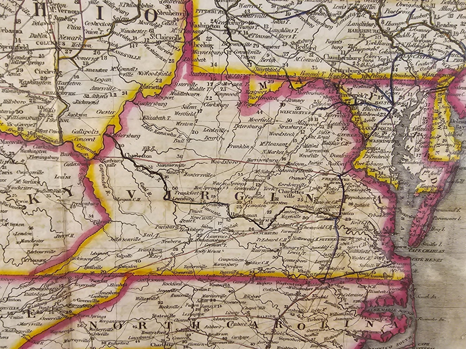 1835 Mitchell's United States Map - 3