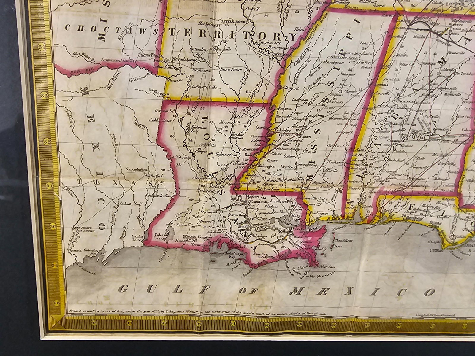 1835 Mitchell's United States Map - 4