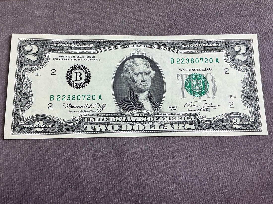Jefferson Two Dollar Bills - 7