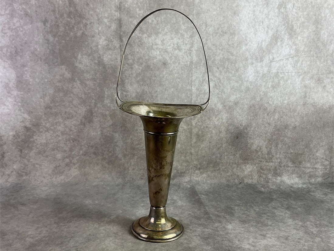 Sterling Silver Handled Basket - 2