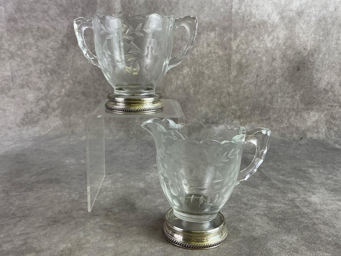 Sterling Trimmed Glassware - 2