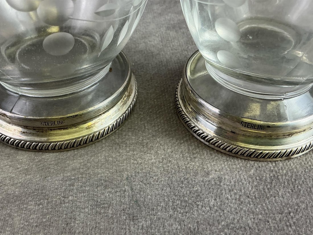 Sterling Trimmed Glassware - 5