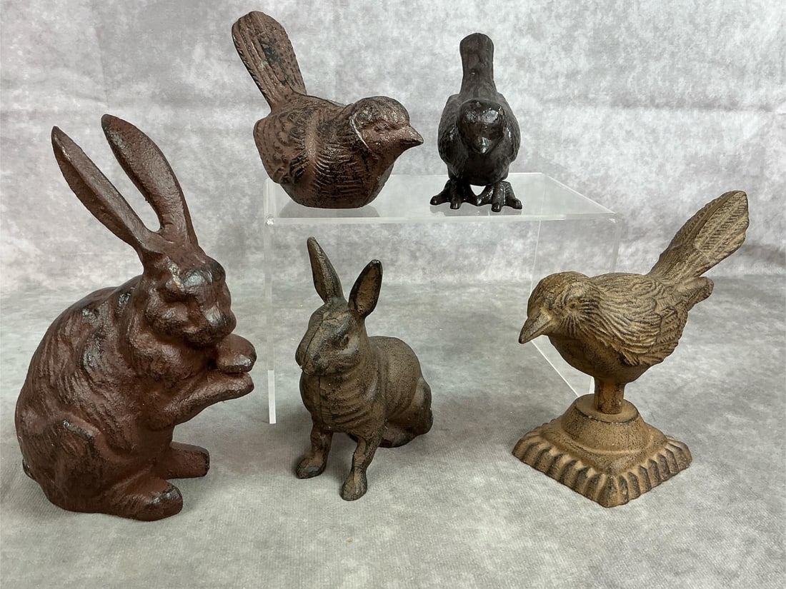 Cast Iron Bunnies & Birds (1 of 5)