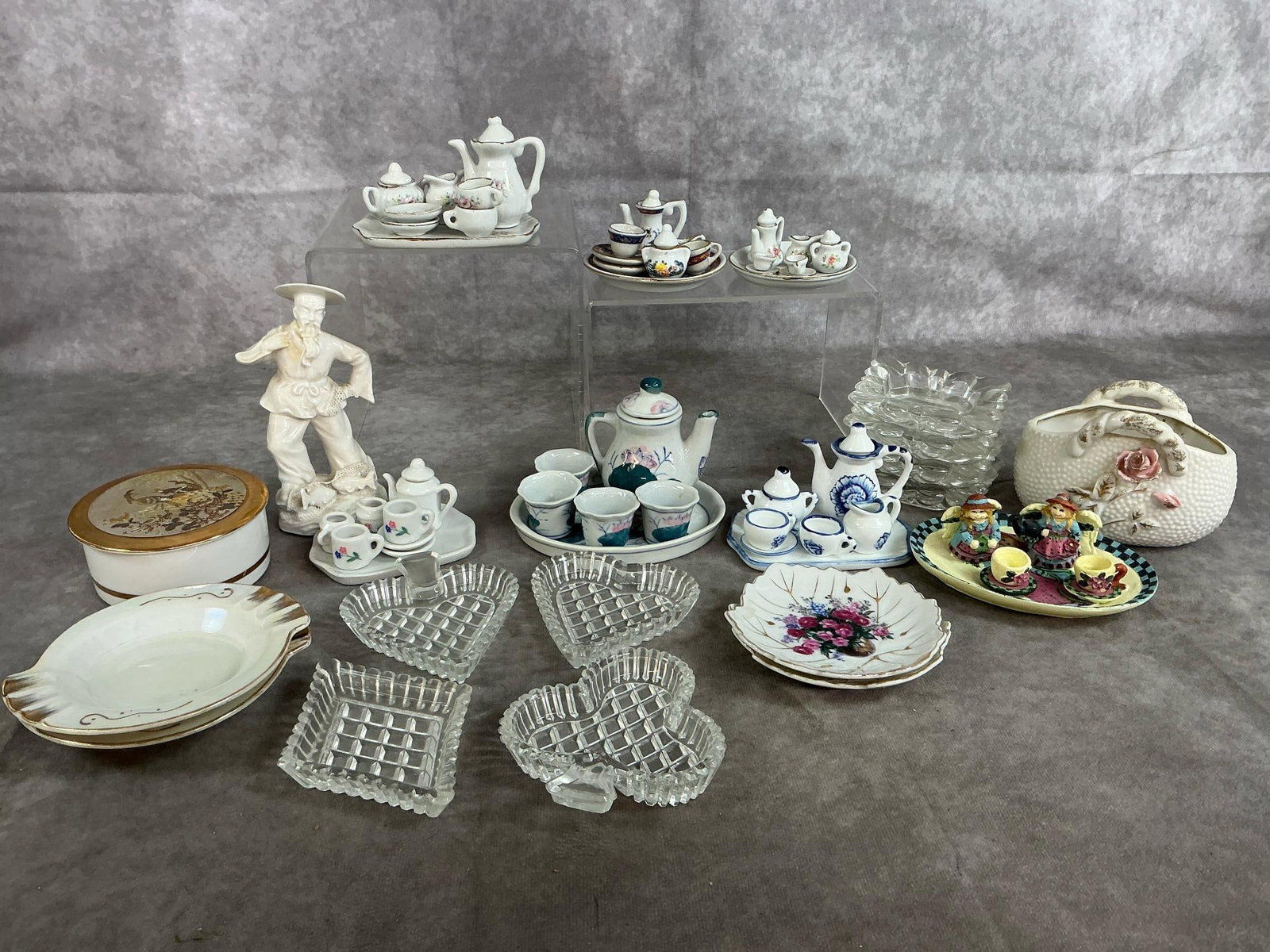 Miniature Tea Sets, Ashtrays, & More (1 of 9)