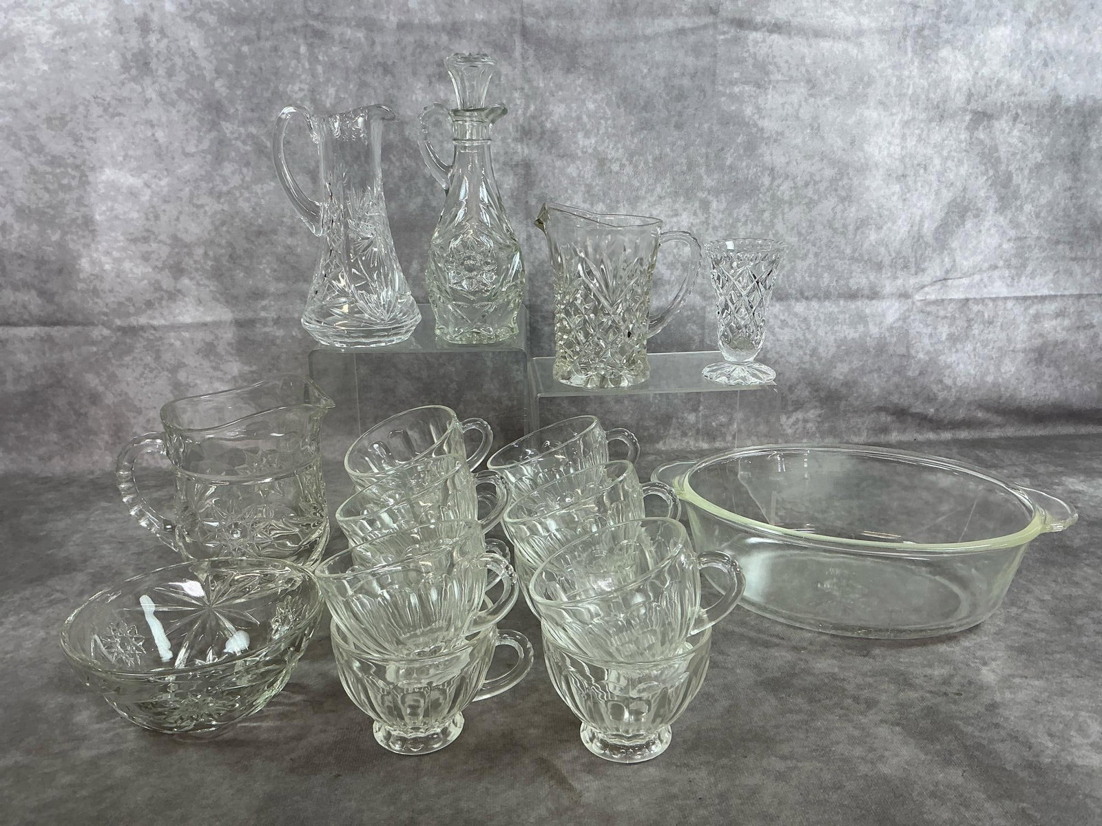 Cut Glass Cups, Pitchers, and More (1 of 5)