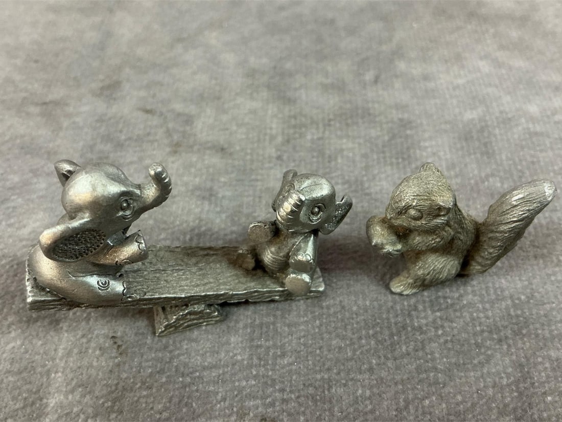 Miniature Pewter Animals - 3