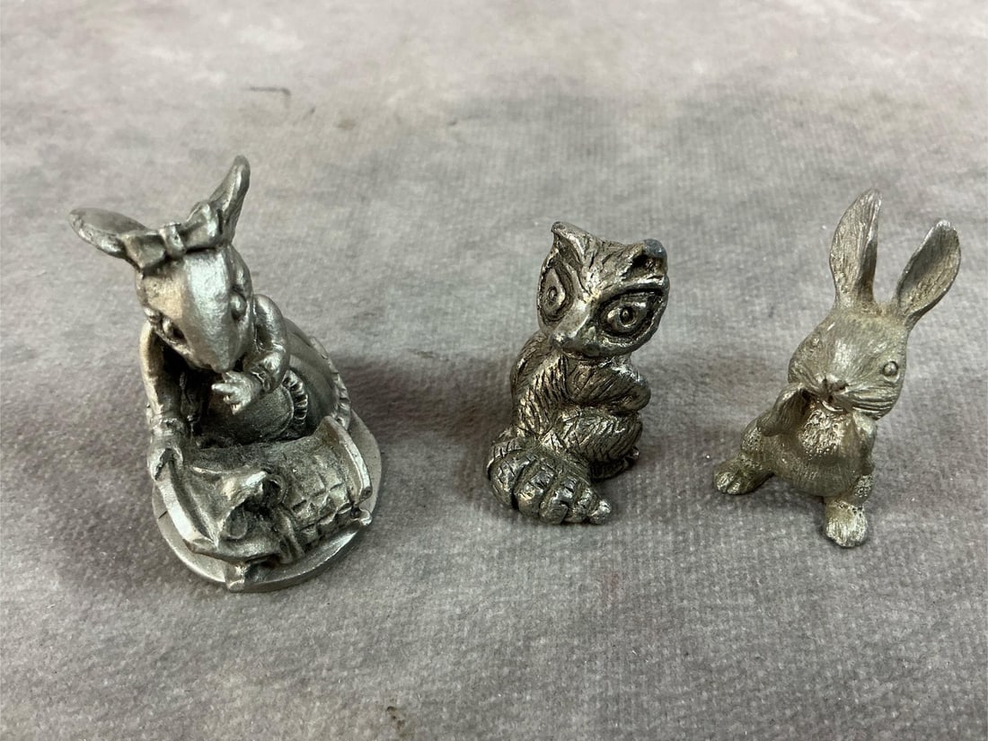Miniature Pewter Animals - 4