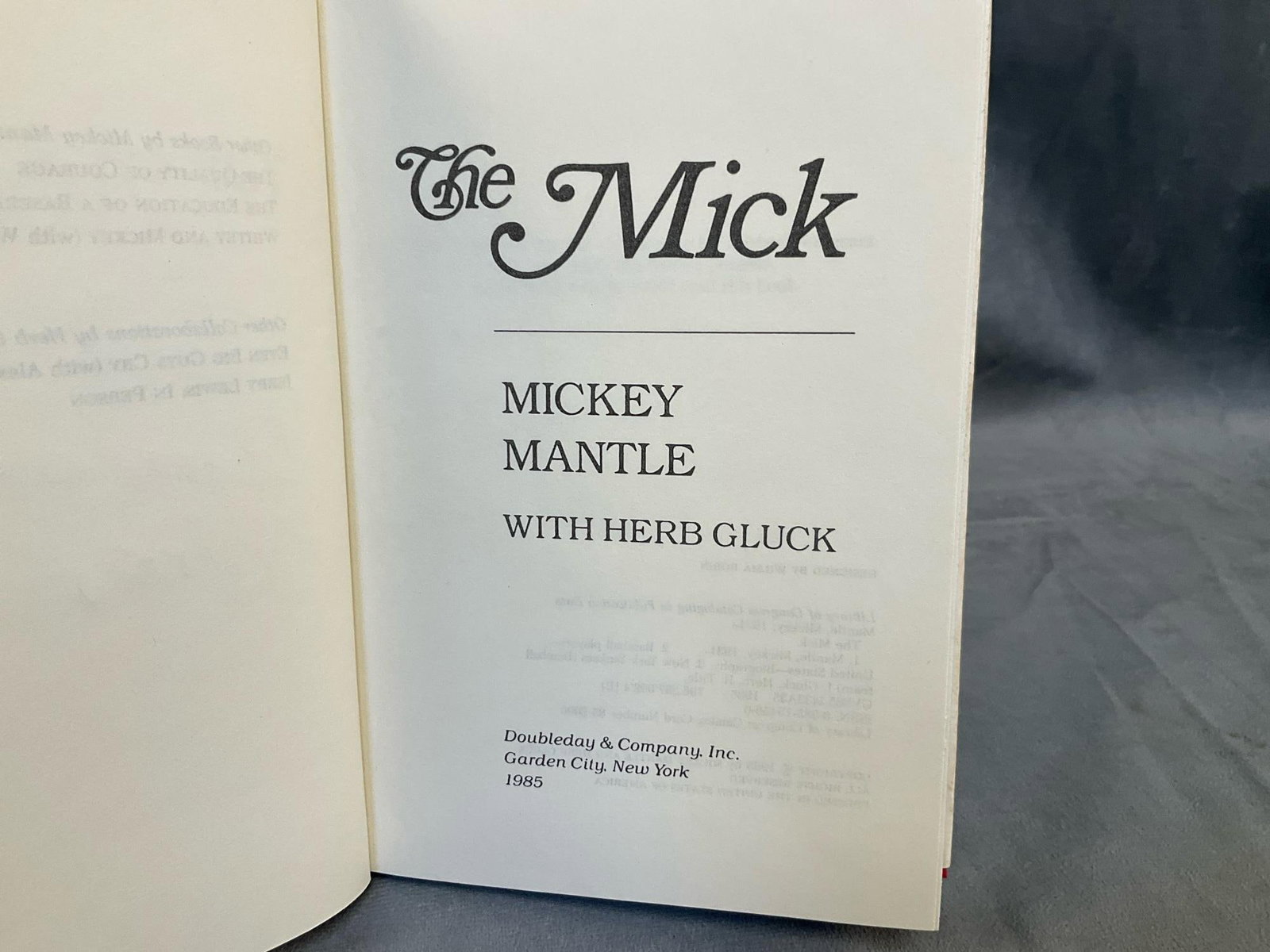 Mickey Mantle Signed Autobiography - 3