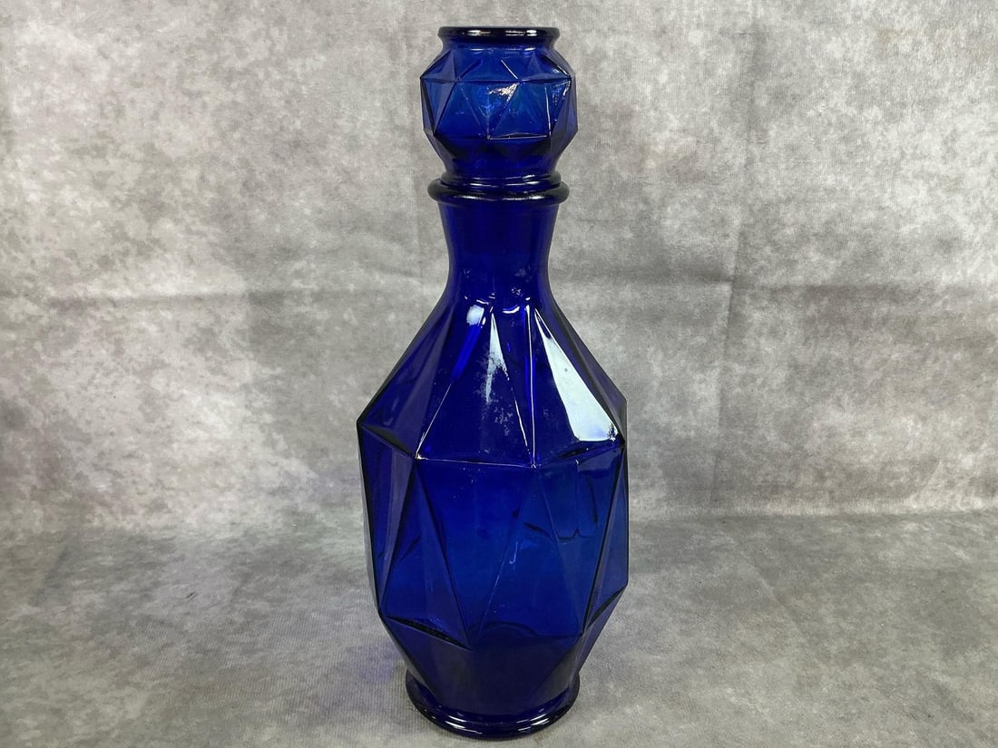 Blue Decanter & Green Stacking Dish - 2