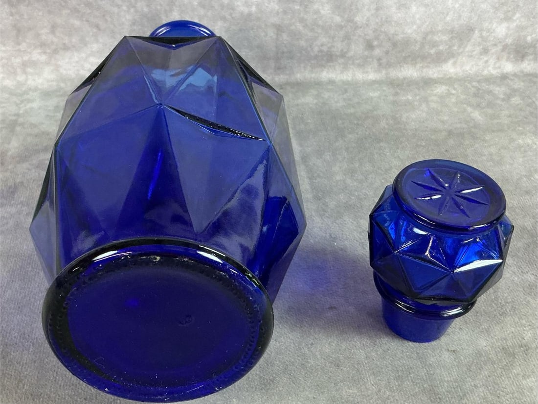 Blue Decanter & Green Stacking Dish - 3