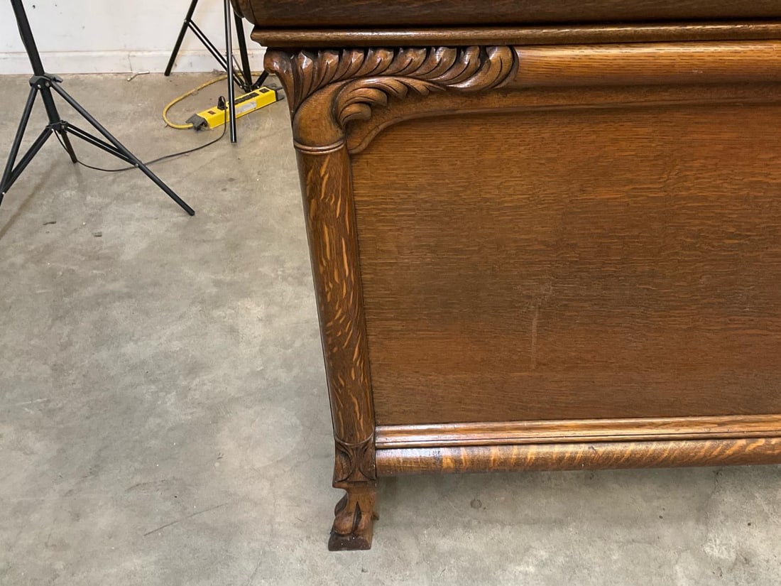 Victorian Oak Bed - 4