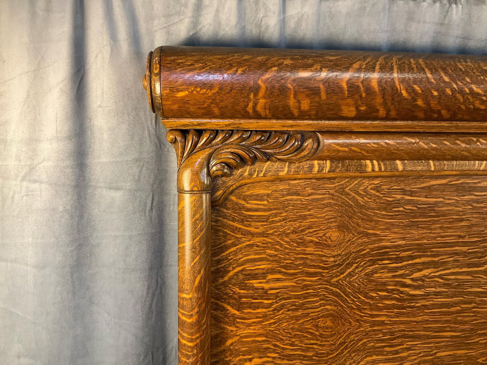 Victorian Oak Bed - 5