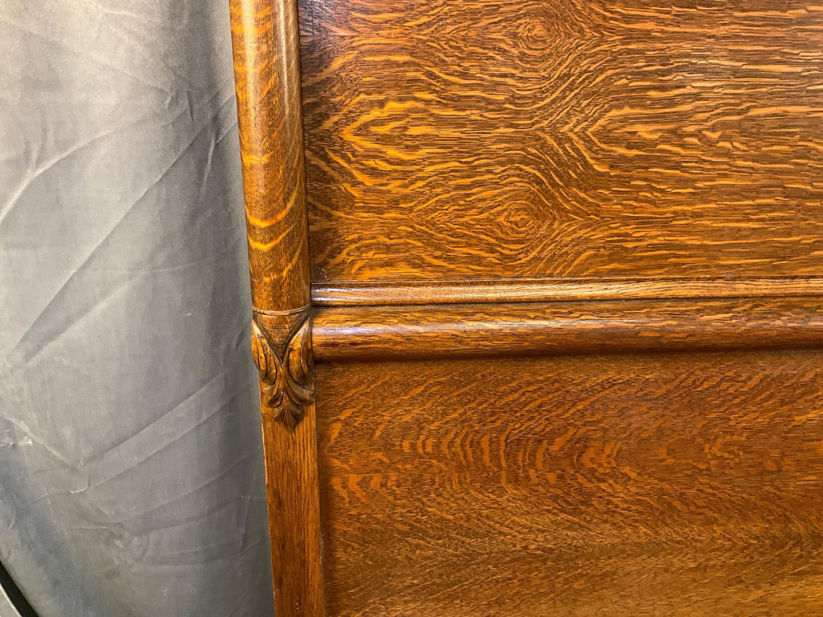 Victorian Oak Bed - 6