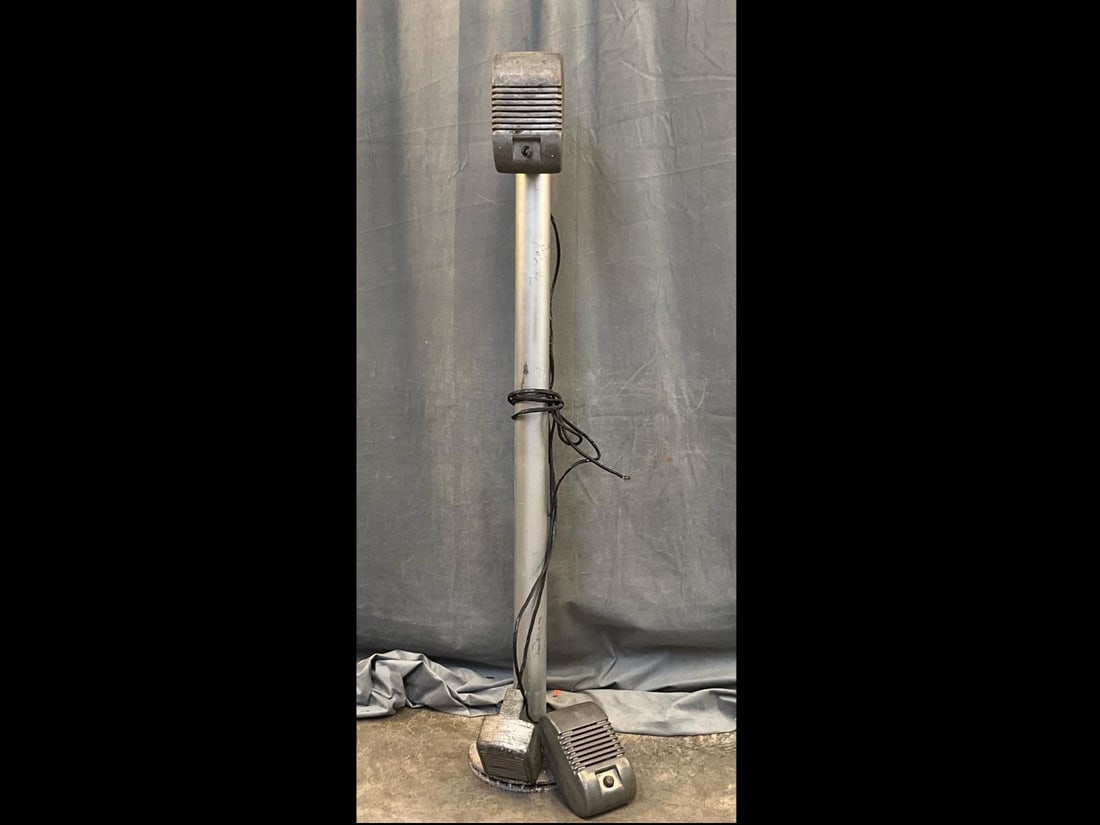 Vintage Drive In Speakers: Three Circa 1960's drive in speakers with stand. Marked ""Drive In", ""RCA", and ""Simplex". Used condition, not tested. Stand measures 9.5 inches in diameter x 51.25 inches tall.