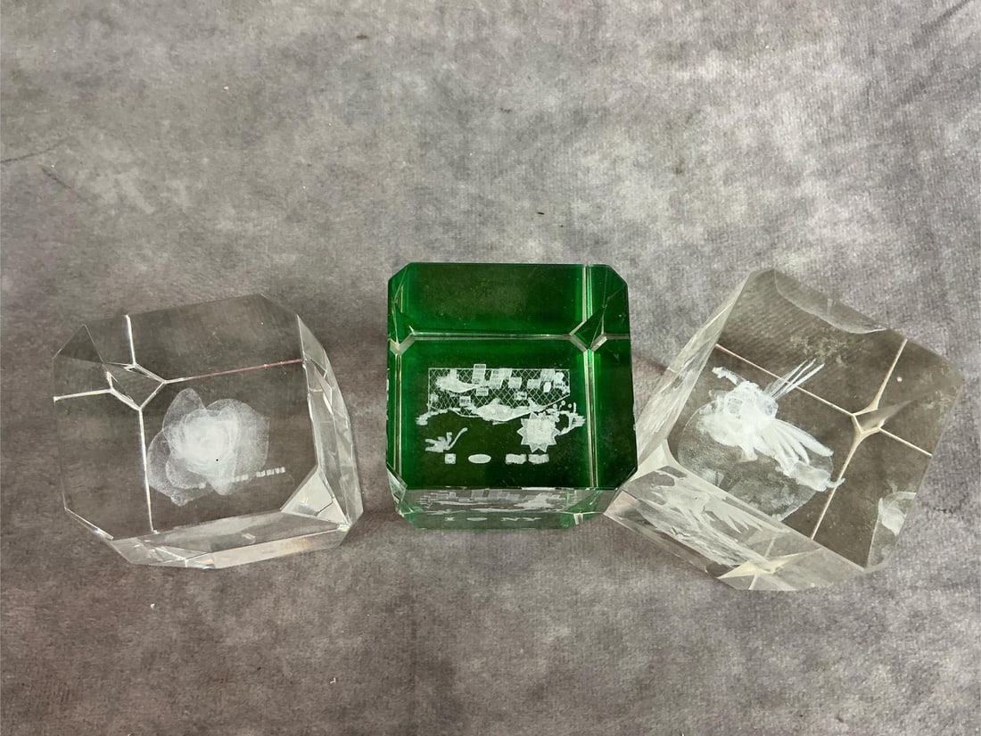 Crystal Cubes, Paperweights, & Prisms - 3