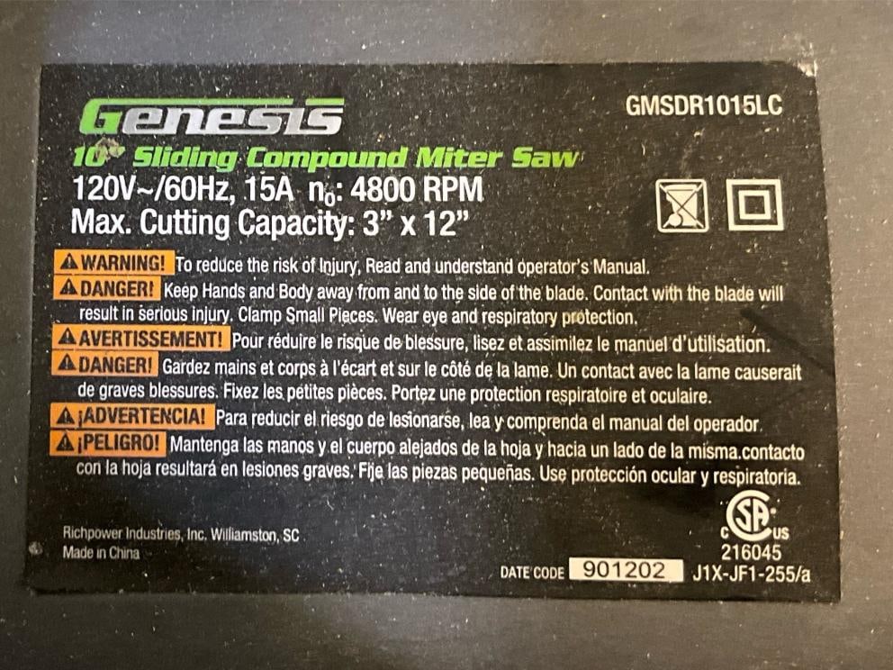 Genesis Compound Miter Saw - 5