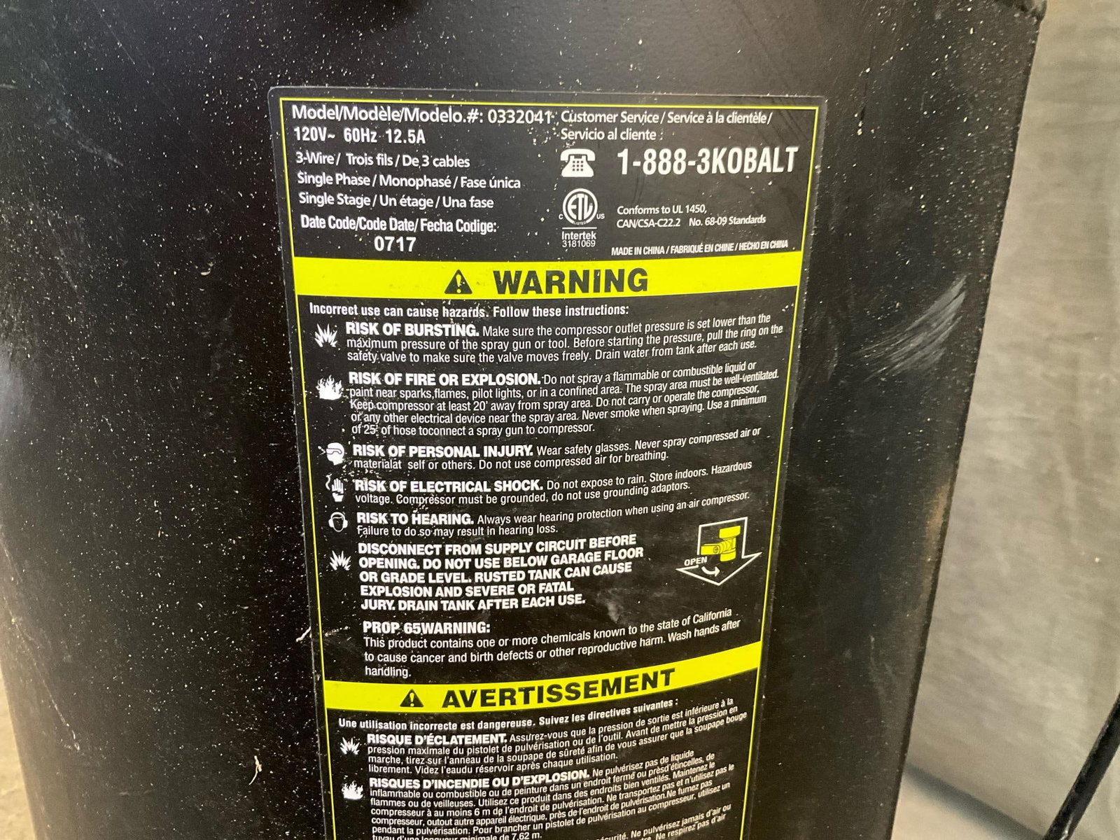 Kobalt Air Compressor - 6