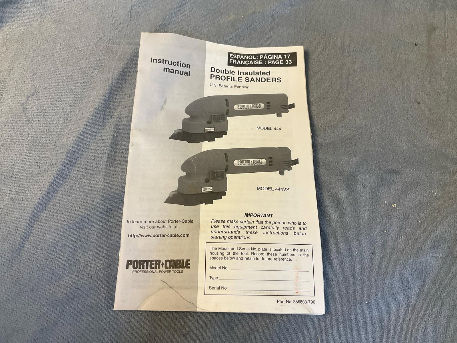 Porter Cable Profile Sander - 5