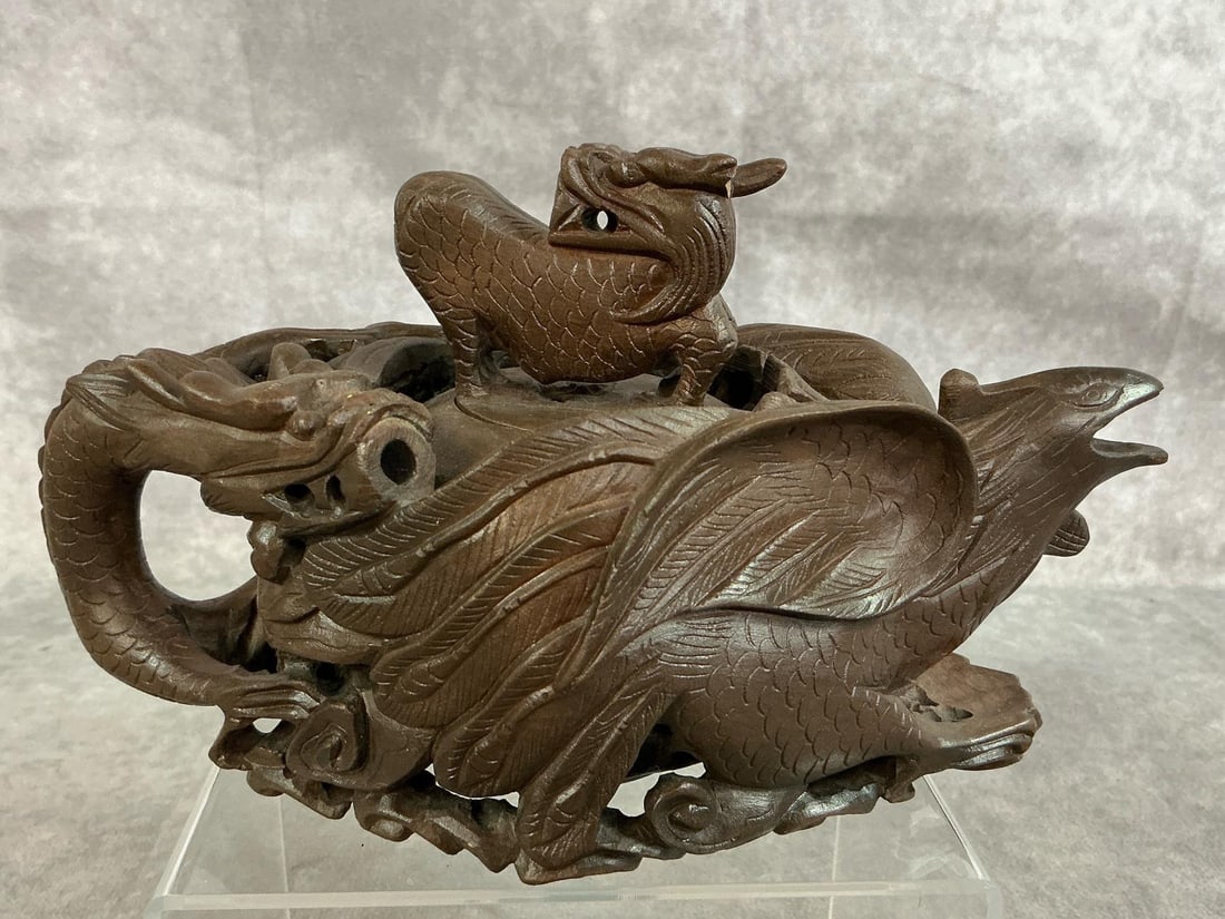 Chinese Carved Teapot (1 of 7)