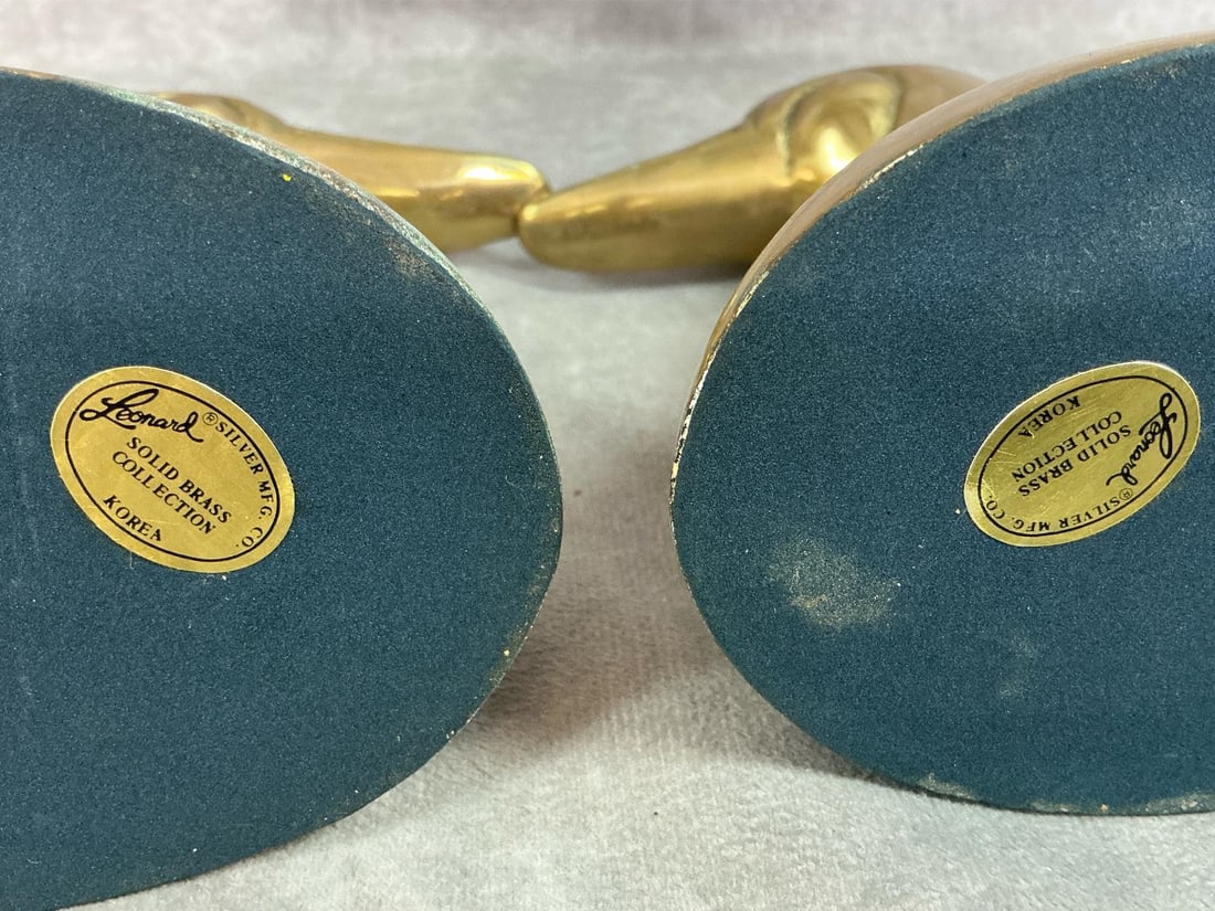 Brass Duck Head Bookends - 4
